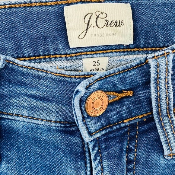 J. Crew 9" High-rise Jeggings In Medium Blue Soft Wash Stretch Knit Size 25 - Picture 8 of 12